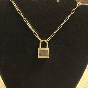 Origami Owl Gold Padlock Necklace